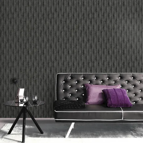 Erismann Vliestapete Betonoptik anthrazit 1052315 - Strukturtapete in dunklem Anthrazit für moderne Räume. Die matte Oberfläche mit vertikaler Struktur bringt urbanen Charme und passt perfekt zu Holz und Metall.