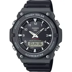 Casio Herrenuhr Solar Alarm Licht 10BAR Schwarz 48mm von CASIO