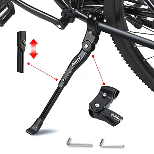 ANWONE Cube Fahrradständer Mountainbike Hinterbauständer,Universal Höhenverstellbarer Bike Stand,Seitenständer Fahrrad für 22-28 Zoll MTB Ständer Fully und Klapprad,Schwarz