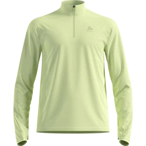 Odlo Mid Layer 1/2 Zip Essential Thermal - Laufshirt XL grün - Atmungsaktives Funktionslaufshirt mit halblangem Front-RV, ideal für Roadrunning. Farbe: Grün, Größe: XL. Hochwertige Stretch-Qualität für optimalen Tragekomfort.