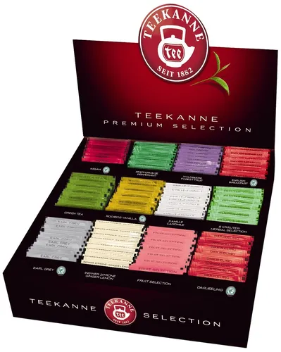 Teekanne Premium Tea Box - 180 Teebeutel mit 12 Sorten - Vielfältige Auswahl an 12 Teesorten in einer praktischen Teebox, perfekt für Teeliebhaber und ideal für jede Gelegenheit.