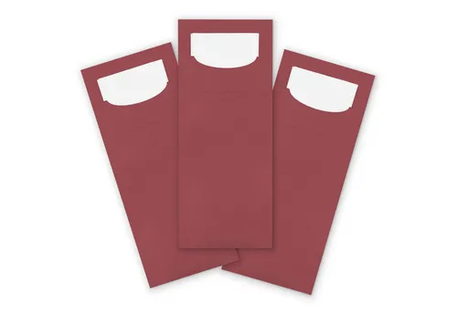 itenga Papierserviette itenga 100x Bestecktasche bordeaux rot