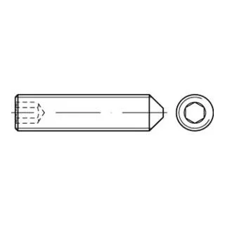 DIN 914 Gewindestift M6x12 - 1000 Stück - Hochwertige galvanisch verzinkte Gewindestifte mit Spitze und Innensechskant, ideal für präzise Befestigungen in der Industrie.