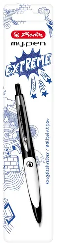 herlitz Druckkugelschreiber my.pen schwarz/weiß von herlitz