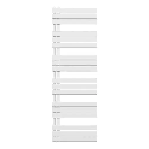 Handtuchheizkörper 1800x600 Weiß, 1021W - Handtuchwärmer mit seitlichen Paneelen, unkomplizierte Montage und linksseitigem Anschluss für optimalen Komfort im Bad.