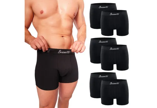 Benonetti Boxershorts Herren Baumwolle 6er Pack - Bequeme Retroshorts für Männer - Herren-Boxershorts aus hochwertiger Baumwolle, atmungsaktiv und feuchtigkeitsabweisend für langanhaltenden Komfort. Ideal für Sport und Alltag, mit elastischem Bund für perfekten Sitz.