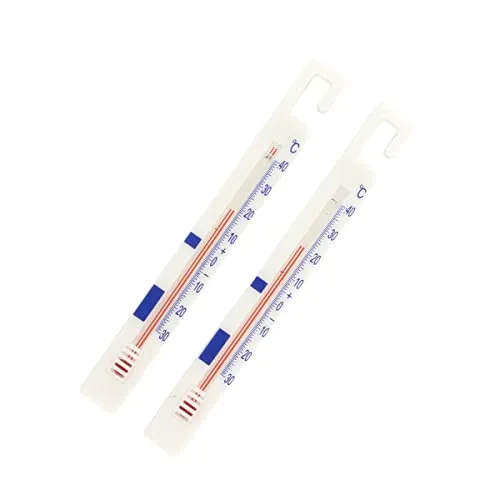 Fm Professional 21824 Kühlschrank-Thermometer, Gefrierschrank-Thermometer, 2 Stück, Kunststoff, weiß, 15,5 x 1,7 x 0,6 cm