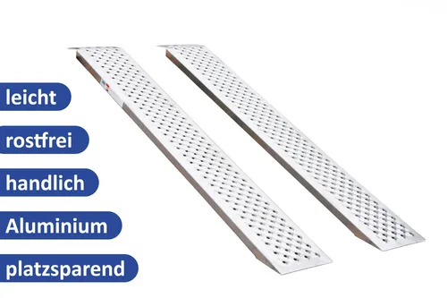 Laderampe Auffahrrampe Auffahrschiene Alu Aluminium 400KG Motorrad Rampe quad