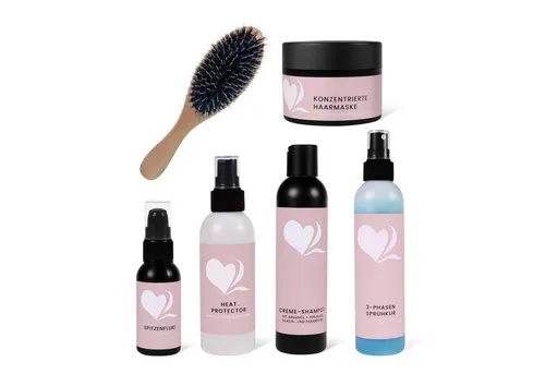 hair2heart Echthaar-Extension Pflegeset - Haarverlängerungen für langes, glänzendes Haar. Das große Pflegeset sorgt für optimale Pflege und Langlebigkeit Ihrer Extensions.
