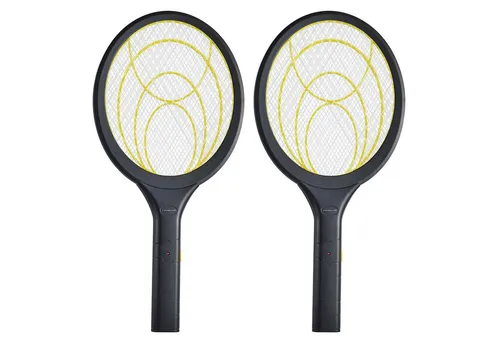 VOSSBACH Fliegenklatsche Elektrische Mückenklatsche Insektenvernichter Fliegenklatsche, Schwarz 44 x 21 x 2,7 cm Batteriebetrieben