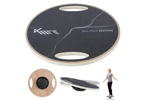 KM Fit Balanceboard - Rutschfestes Balancierbrett für Fitness - Balance Boards für Stabilisationstraining und Beweglichkeit, mit rutschfester Oberfläche für sicheres Training und modernes Design.