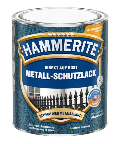 HAMMERITE Metallschutz-Lack Hammerschlag Dunkelgrau 750ml - Hammerite Metall-Schutzlack in Dunkelgrau, 750ml - idealer Schutz für Metalloberflächen mit dekorativem Hammerschlag-Finish.