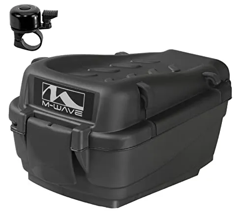 M-Wave Amsterdam Easy Box L/XL (18 Ltr.) Fahrradkoffer Fahrradbox inkl. Fahrradklingel