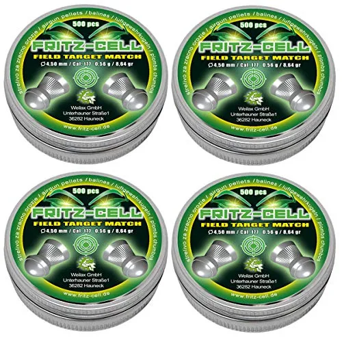 Field Target Match Diabolos 4,50 mm Fritz-Cell für Luftgewehr Luftpistole 4 x 500