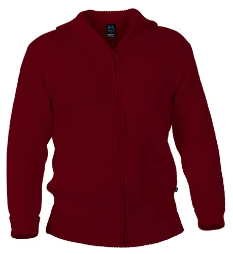 Blauer Peter Strickjacke aus Merino mit Troyerkragen und Reißverschluß