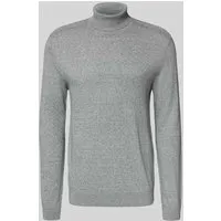 SELECTED HOMME Herren SLHBERG ROLL Neck B NOOS 16074684, Medium Grey Melange, S - Pullover für Herren, einfarbiger Strickpullover mit langen Ärmeln und modischem Rollkragen für stilvolle Looks.