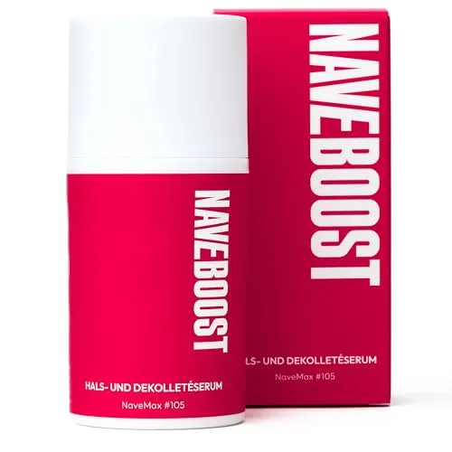 Naveboost Hals- und Dekolletéserum – Intensive Pflege & Straffung – Mit Hyaluronsäure, Pflanzlichem Kollagen & Linefill™ -Komplex – Feuchtigkeitsspendend & Hautstraffend