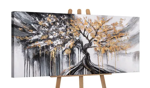 YS-Art Gemälde Leinwandbild, Wald, Ruhe, Entspannung, Baum des Lebens