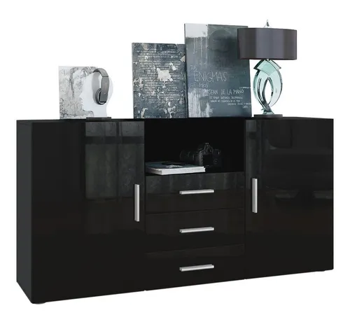 Vladon Sideboard Skadu in schwarz von Vladon