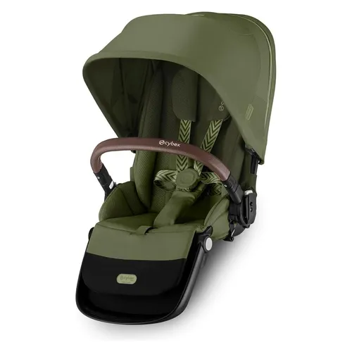 Cybex Gazelle S Sitzeinheit, Moos Green - Sitzeinheit für Gazelle S Geschwisterwagen, ab Geburt bis 17 kg, mit ergonomischer Liegeposition und XXL-Sonnenverdeck für optimalen Schutz.