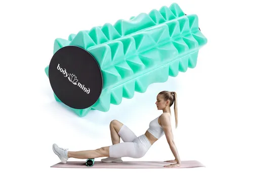 Body & Mind Faszienrolle Kompakte Massage-Rolle, für gezieltes Faszientraining, Ideal für Füße, Rücken, Beine & weitere Muskelgruppen, 15 x 6 cm