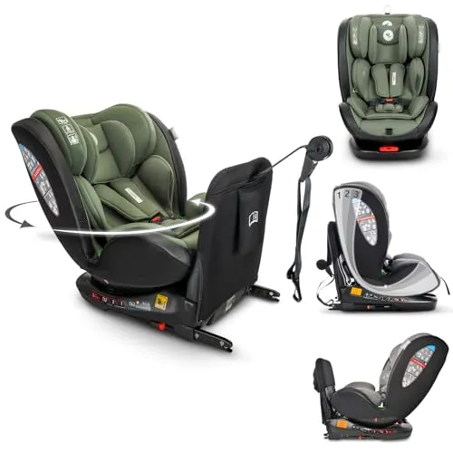 Lorelli Auto Kindersitz Ares - 360° drehbar, Isofix, (0-36 kg) - Mitwachsender Kindersitz von Geburt bis 12 Jahre, bietet höchsten Komfort und Sicherheit durch Isofix, 5-Punkt-Gurt und verstellbare Kopfstütze.