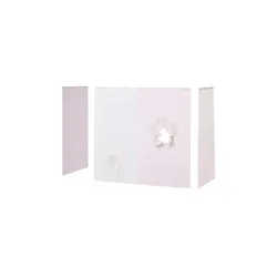Produktbild Hoppekids Vorhang Mittelhochbett 70x160 Fairytale Flower , rosa/pink , Maße (cm): B: 300 H: 108