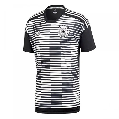 adidas Herren DFB Pre Match Shirt Trainingstrikot - Hochwertiges Trainingstrikot in Weiß/Schwarz mit schweißableitender Climalite-Technologie. Ideal für sportliche Aktivitäten und optimalen Tragekomfort.