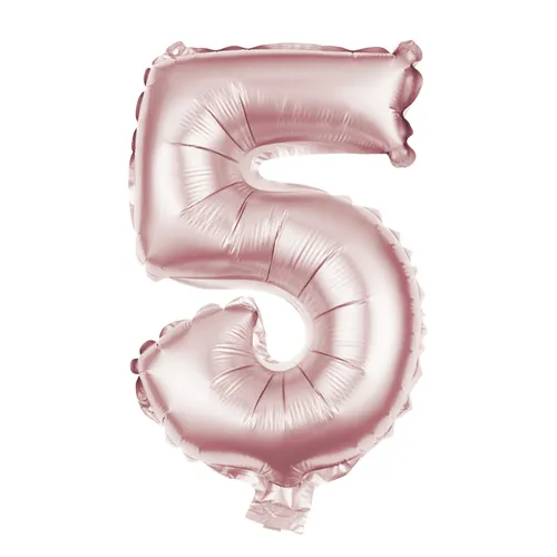 Folienballon Zahl 5 rosegold 100 cm