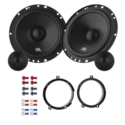 JBL Stage161CFS Lautsprecher mit Einbauset passend für Mercedes C-Klasse (W202) 1993-2000 Türen vorne 450 Watt 165mm 2 Wege Kompo