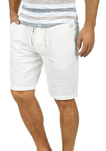 Blend BHBones Herren Shorts - Kurze Hose mit Leinen-Optik - Herren-Shorts aus 100% Baumwolle, ideal für den Sommer. Mit elastischem Gummibund und zwei praktischen Eingrifftaschen für optimalen Komfort.