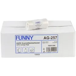 Funny Müllbeutel AG-257, 10 Liter, transparent, 2000 Stück - Haushaltszubehör mit 2000 reißfesten, wasserdichten Müllbeuteln. Ideal für die tägliche Abfallentsorgung, umweltfreundlich und recycelbar.