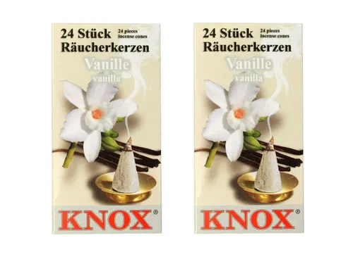 KNOX - 2er Set Räucherkerzen Räucherkegel Gr. M - Vanille