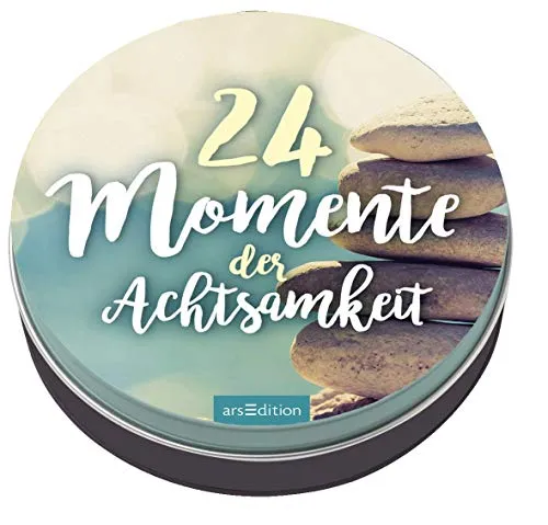 Momente der Achtsamkeit - Adventskalender in der Dose - Bücher: 24 Anti-Stress-Kärtchen für jeden Adventstag, ideal für mehr Achtsamkeit und Entspannung in der Vorweihnachtszeit.