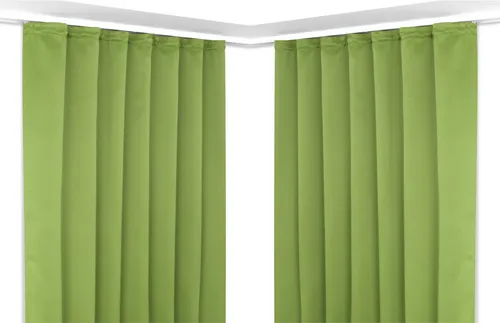 Beautex Verdunkelungsvorhang 2er Set Verdunkelungsgardine mit U-Band, Blackout Vorhang abdunkelnd (2 St), Kräuselband, verdunkelnd