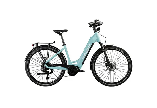 Tretwerk Amber E-Bike Damen 28 Zoll - Das Tretwerk Amber E-Bike kombiniert Stil und Funktionalität für die Stadt. Mit einem leichten Aluminiumrahmen und einer komfortablen Federgabel ist es ideal für entspannte Fahrten und den täglichen Gebrauch.