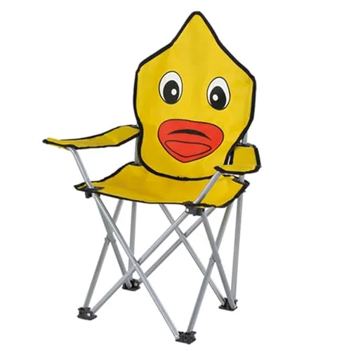 Kinder-Faltarmlehnstuhl in 4 lustigen Tier-Motiven: Pinguin - Marienkäfer - Frosch - Ente Klappstuhl Faltstuhl Campingstuhl für Kinder Ente