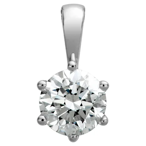 Orolino-Anhänger Solitär 750 Gold weiß glänzend Diamant Brillant 1,0ct. 18 Karat