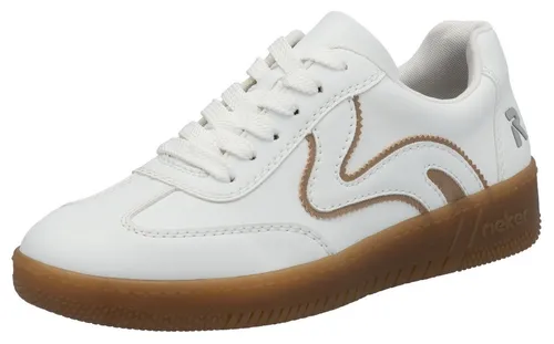 Rieker Sneaker Low Weiß - Bequeme Damen-Sneaker - Damen-Sneaker mit flexibler Laufsohle, rutschhemmender Einlegesohle und veganem Material für optimalen Tragekomfort.