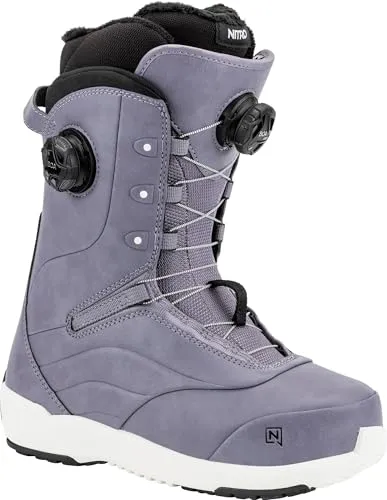 Nitro Damen Crown BOA Snowboardboot – Lilac, 25,5 - Bequemer Damen Snowboardboot mit strapazierfähiger Außensohle und leichtem Design. Der BOA Fit sorgt für eine perfekte Anpassung und außergewöhnlichen Support für unvergessliche Tage auf der Piste.