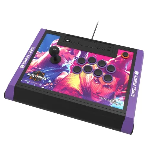 Fighting Stick Alpha (Street Fighter 6 Edition) - Wired Arcade Stick für PS4 - Gaming-Zubehör mit turnierfähigem Design, anpassbarem Chassis und legendärem HAYABUSA Joystick für ultimative Kontrolle im Kampf.