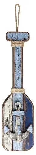 Sea-Club Wand-Deko - Paddel mit Haken Wanddeko Holz 11x47cm