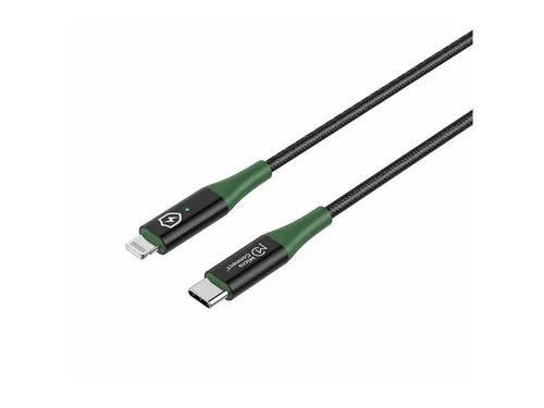 MicroConnect Smart Charge MFI USB-C auf Lightning Kabel 1m Schwarz-Grün - Audiokabel & Adapter, schnelles Laden und Datenübertragung mit hochwertiger MFI-Zertifizierung für optimale Kompatibilität.