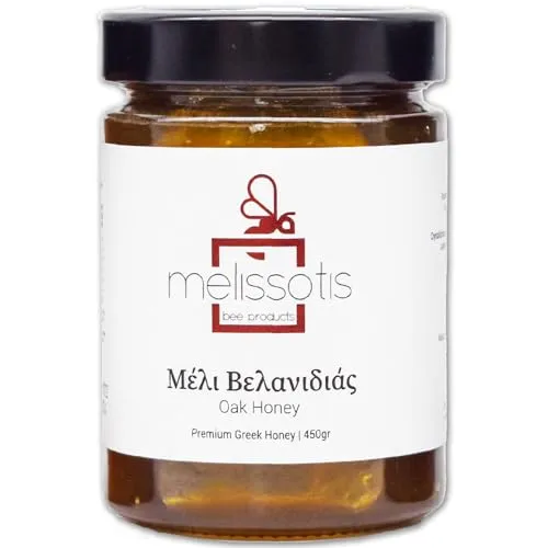 Griechischer Honig Melissotis – naturrein & unverfälscht – aus traditioneller Imkerei in dritter Generation, in verschiedenen Geschmacksrichtungen (450, Eichenhonig)
