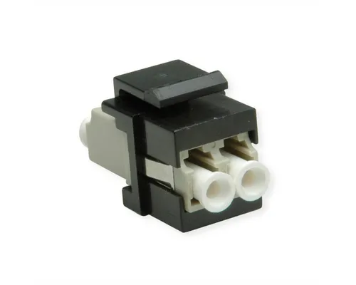 ROLINE Keystone LWL-Adapter LC/LC Duplex, Multimode Glasfaserkabel, OM2