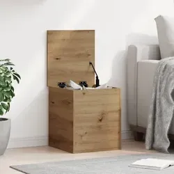 vidaXL Aufbewahrungsbox Artisan Eiche 40x42x46 cm - Stilvolle Aufbewahrungsbox aus massiver Eiche, ideal für Schlafzimmer und Wohnzimmer. Bietet viel Stauraum und wertet jeden Raum mit ihrem modernen Design auf.