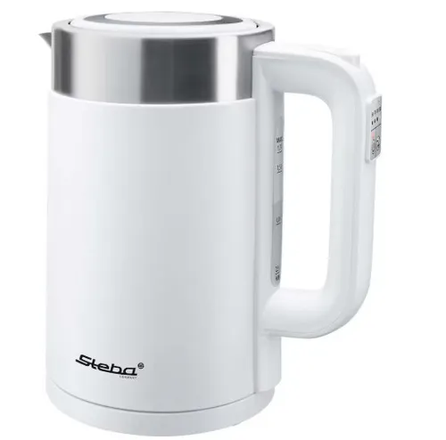Steba Wasserkocher 1,7L WK 10 Bianco ws - Kabelloser Küchenhelfer - Wasserkocher aus Kunststoff mit 1,7L Fassungsvermögen und 360° Sockel für einfaches Handling. Ideal für moderne Küchen, energieeffizient mit Kochstoppfunktion.