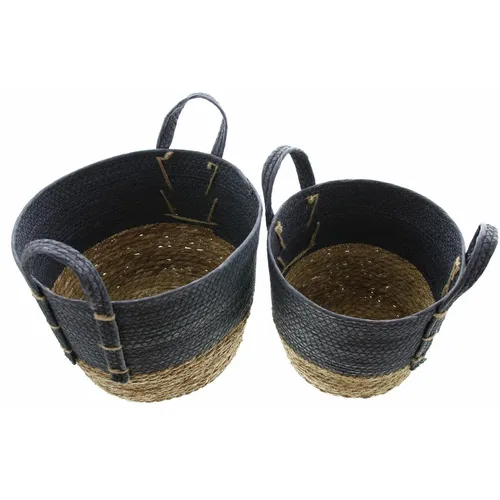 Frank Flechtwaren Dekokorb, Füllkorb Naturblau 2er Set von Frank Flechtwaren
