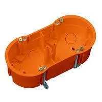 Pawbol 2-Fach Hohlwanddose 46mm - Unterputzdosen mit 2 Fräslöchern (Ø 68 mm), ideal für einfache Montage dank 4 vormontierter Geräteschrauben.