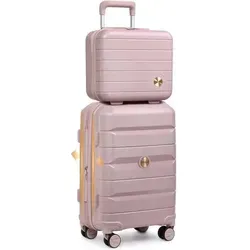 Hartschalen Koffer Trolley PP Spinner Rosa 55cm